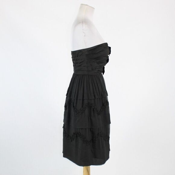 Jill Stuart black silk dress 12 - Picture 5 of 8